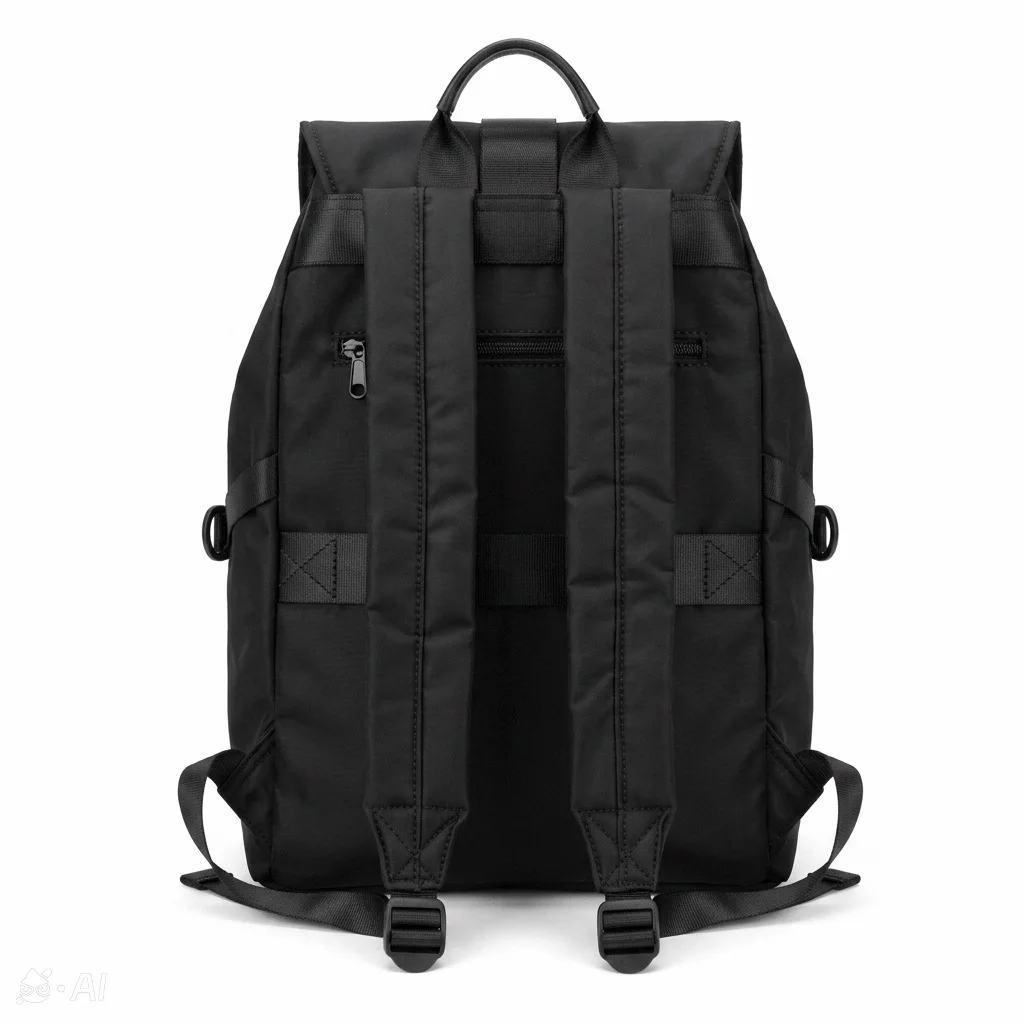 Lightweight Travel Backpack for Men or Women Waterproof Casual Daily Bagpack Multi-pocket Black School Shoulder Bag