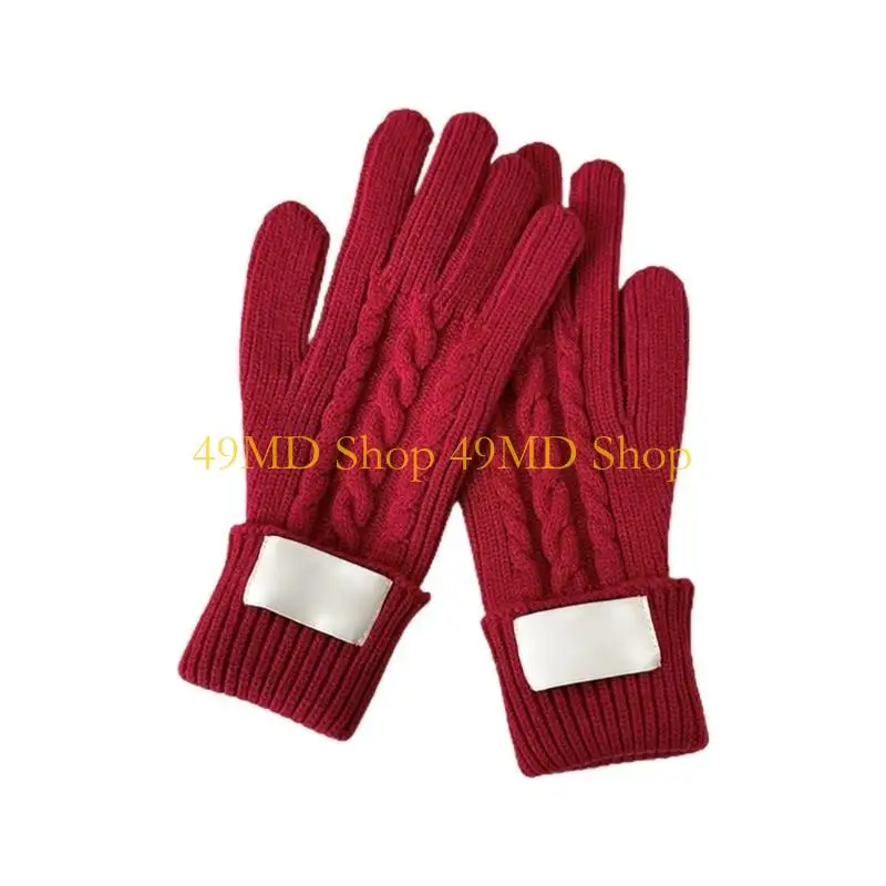 

49MD Мягкая вязаная шапка Женская шаль Шапка Теплая шапочка для занятий спортом на открытом воздухе Шапка/перчатки