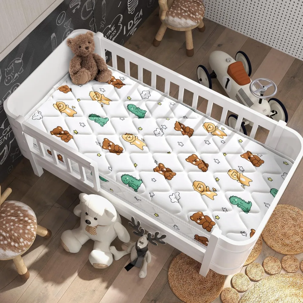 

Premium Foam 4" Mini Crib Mattress 38" X 24", Thickened Design,Comfortable and Firm, Soft Microfiber Fabric