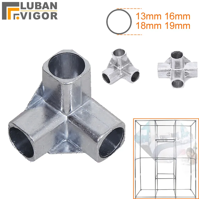 

Tube connector for 13mm 16mm 19mm 22mm 25mm tube pipe For DIY Simple cloth assembled wardrobe Flower stand Shoe rack aluminum