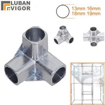 Tüp konektörü için 13mm 16mm 19mm 22mm 25mm tüp boru DIY için basit bez monte gardırop çiçek standı ayakkabı raf alüminyum