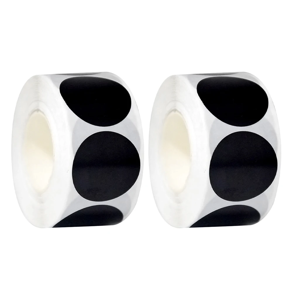 

2Pcs 25Mm Round Black Dot Stickers Circle Labels Waterproof Permanent Adhesive Blank Writing Labels for Office Kitchen Classroom