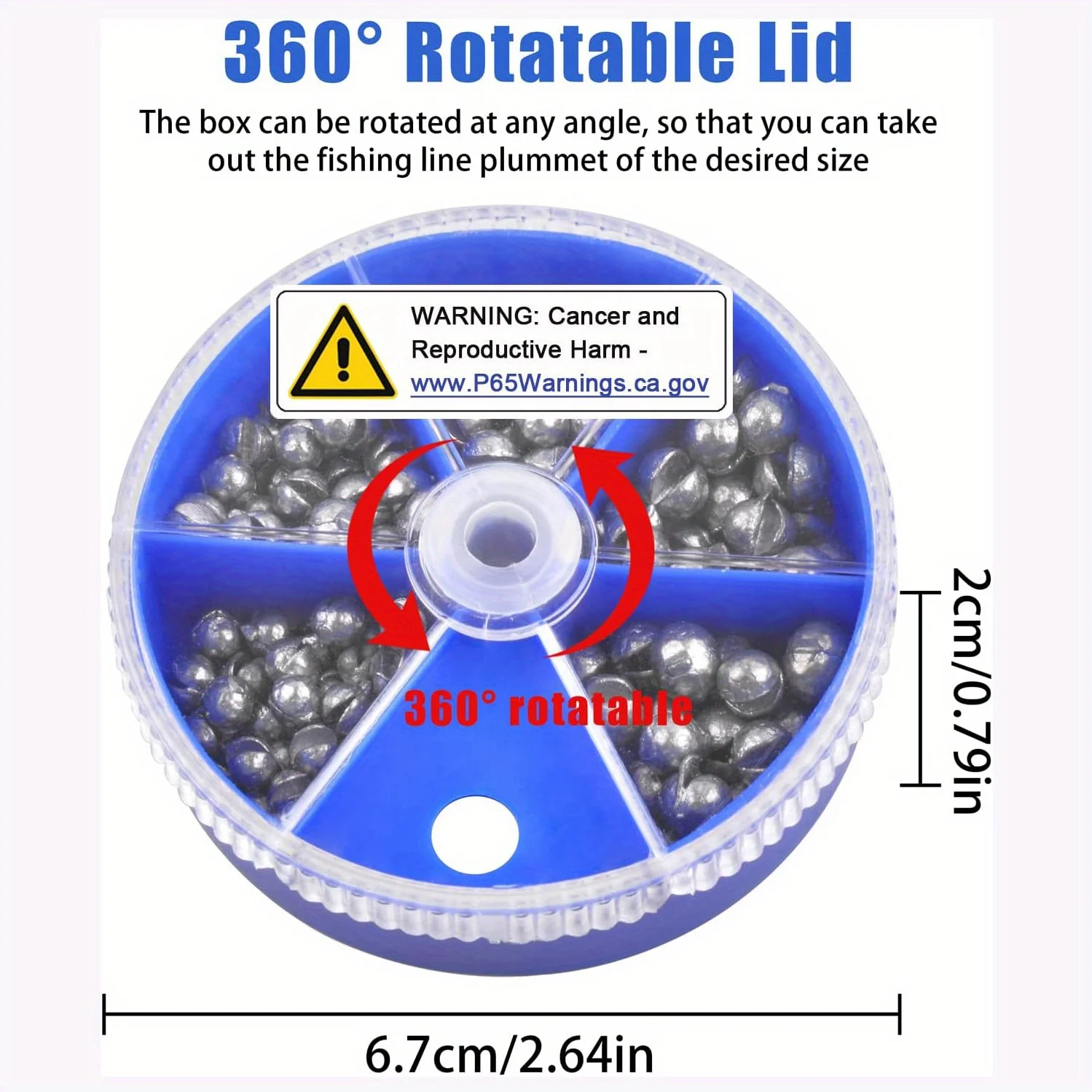 100/205 Stück Sortierte Metall-Splitshot-Sinker, abnehmbares rundes Angelgewicht-Set, 0,3g-1g, verschiedene Größen, sinkendes Angelzubehör für Süßwasser – Detail 2