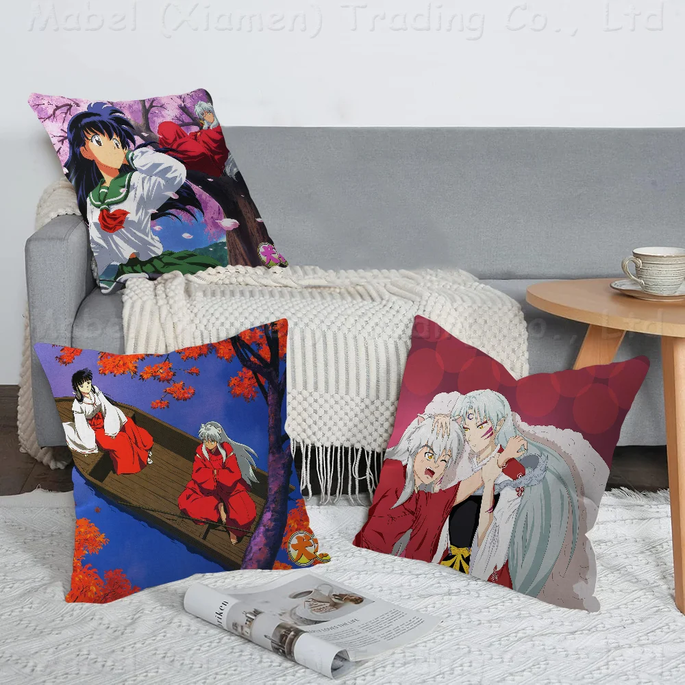 Anime Inuyasha Pillow Gift Home Office Decoration Bedroom Sofa Car Cushion Cover Case 45x45