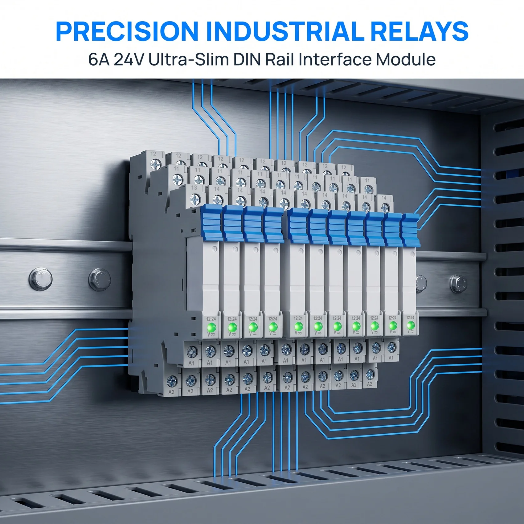 [HOT!】 10PCS DIN Rail Relay Module 41F Slim Relay With LED 6A 24V 41F-24-ZS High Frequency Relay, 41F-1Z-C2-1