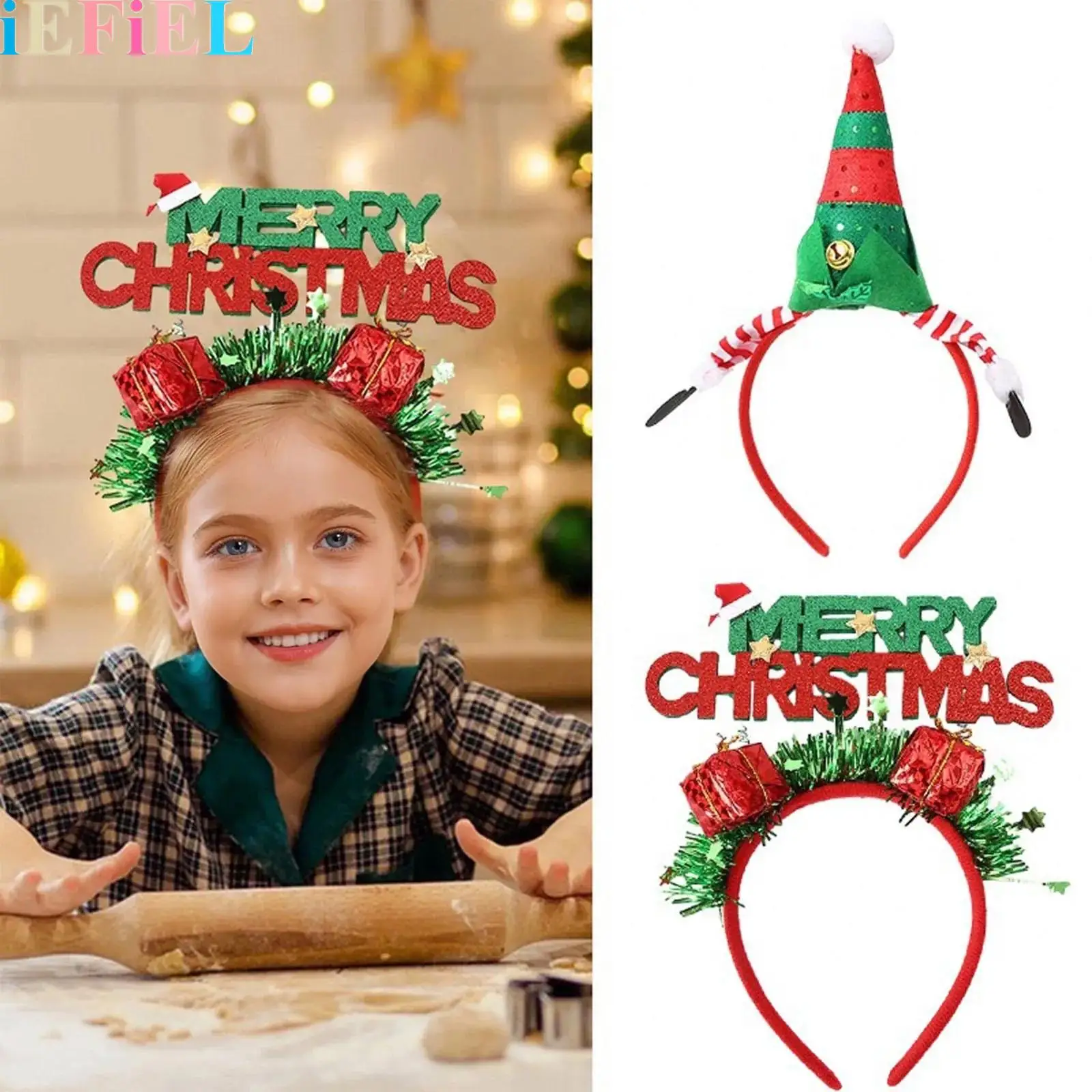 

Christmas Headbands Supplies Xmas Parties Hair Hoop Photo Booth Prop Fancy Dress Up Costume Accessories