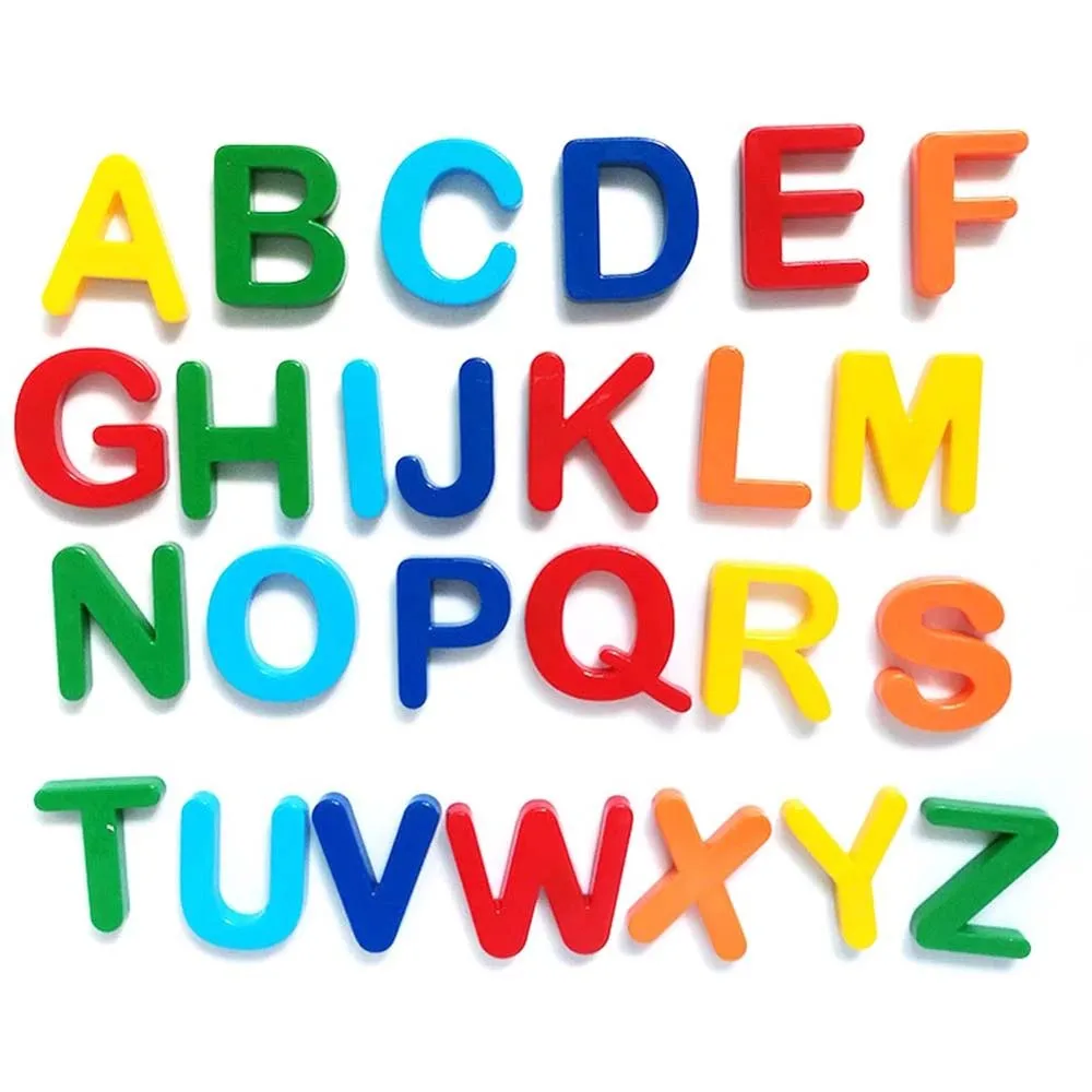 26pcs Magnetic Learning Alphabet Magnetic Stickers Plastic Refrigerator Stickers Alphabet Letters Stickers Magnetic Digital