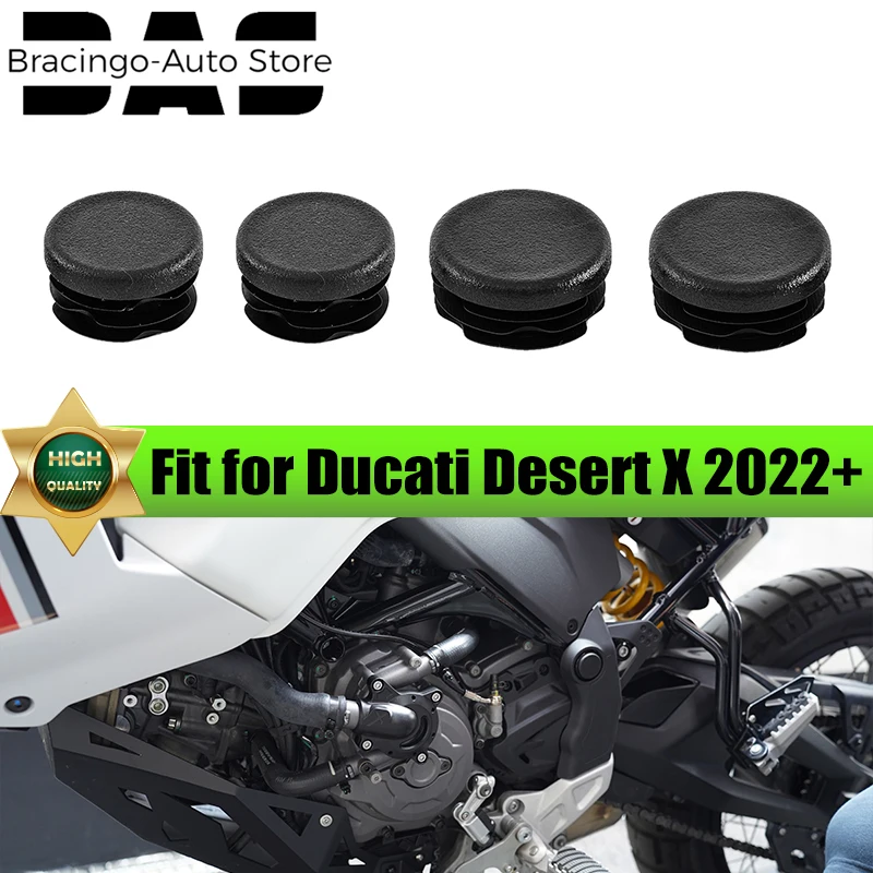 For Ducati Desert X 2022 2023 Frame Hole Plugs Caps Motorcycle Cover End Caps 4 Pcs Decorative