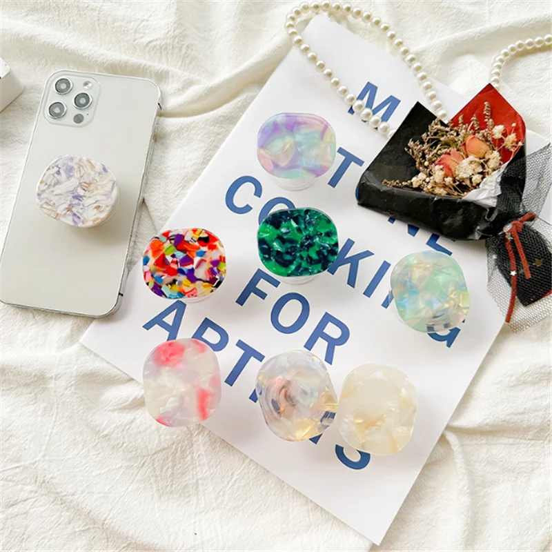 

Multicolour Marble Mobile Phone Holder Griptok Support For iPhone 15 14 Expanding Stand Finger Holder Phone Accessories Grip