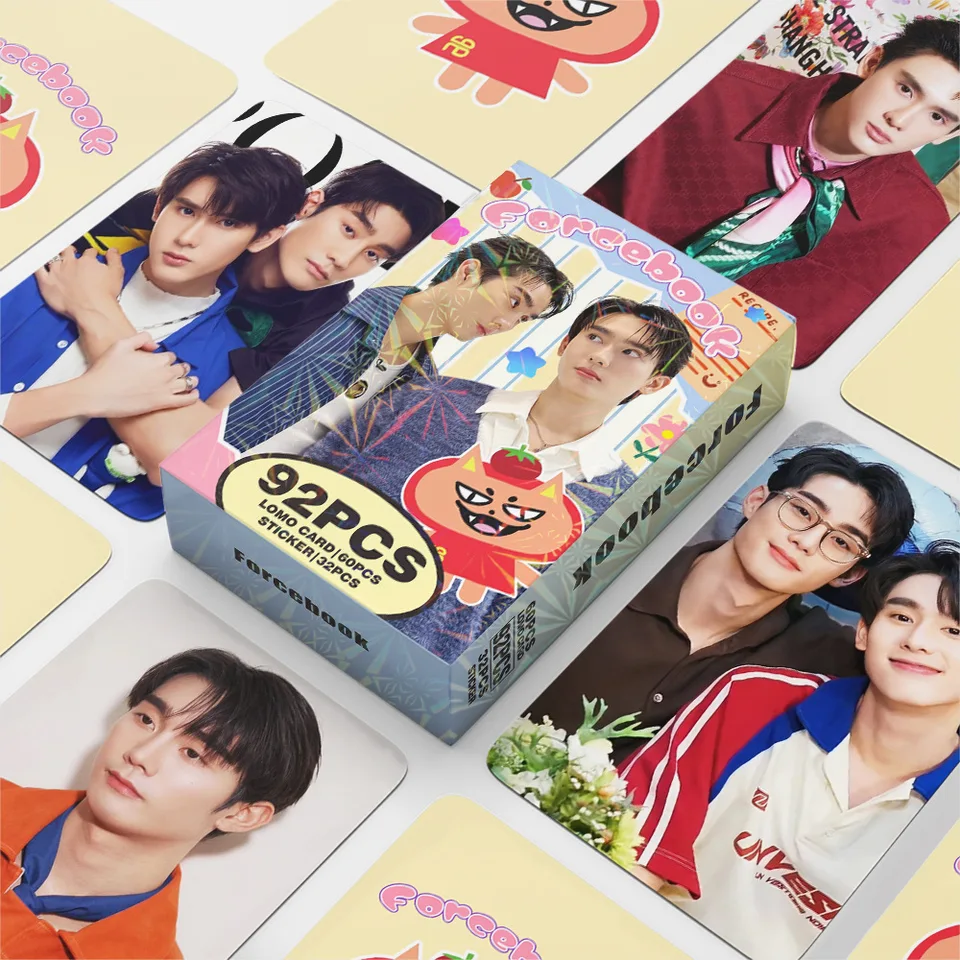 92PCS Forcebook Thai Star Photo Cards Set with Stickers - Force
