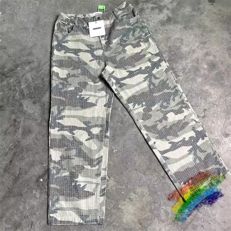 

Washed Camo SAINT Camouflage Workwear Pants Men Women Best Quality Heavy Fabric Unisex Jogger Drawstring Sweatpants