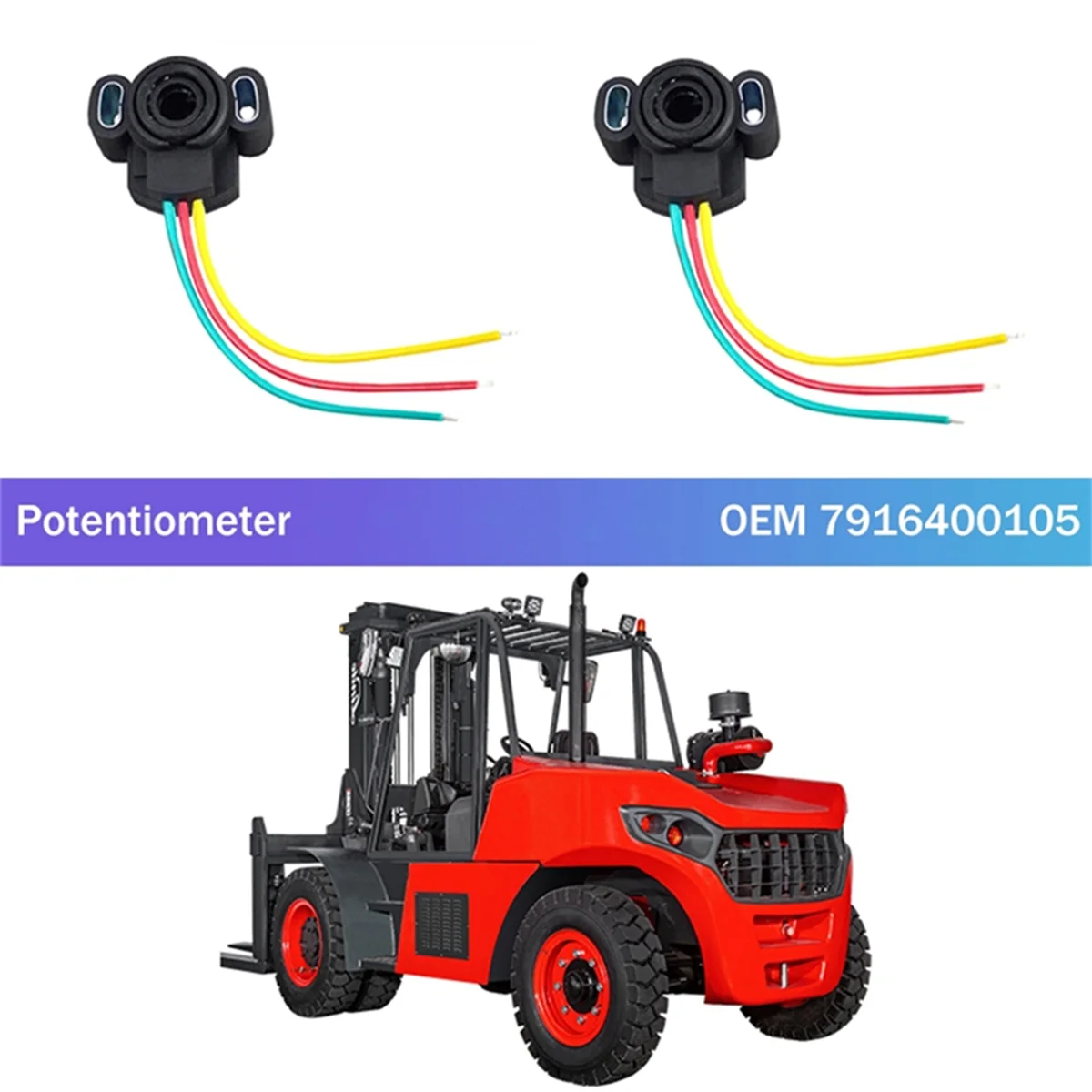 2PCS New 7916400105 Forklift Parts Accelerated Potentiometer Sensor for Linde Accelerator T20AP,T20SP,L12,L14L14APL16AP