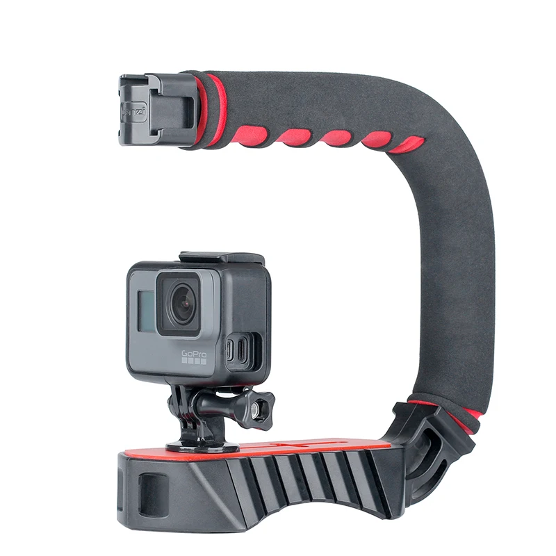 ULANZI U-Grip Pro Handheld Video Rig Steadicam with Triple Cold Shoe, Stabilizing Handle Grip