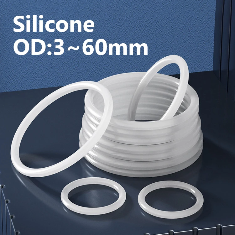 Silicone Rubber O-Rings M3 M4 M5 M6 M7 M8 M9 M10-M60 Waterproof Sealing Gaskets for Plumbing Automotive Repair