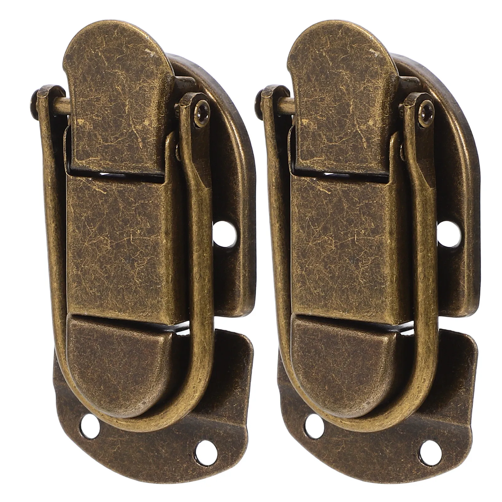 2Pcs Self Locking Makeup Clasp for Wooden Chest Latch Jewelry Drawer Closure Vintage Metal Decorative Buckle DIY