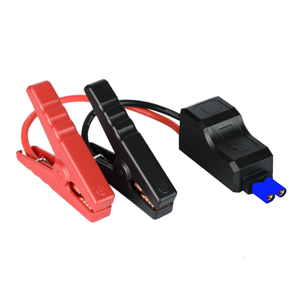 12V Car Jump Starter Smart Clip Cable EC5 Plug Connector Car Emergency Start Power Cable Anti Reverse Alligator Clip for 1.5-6L