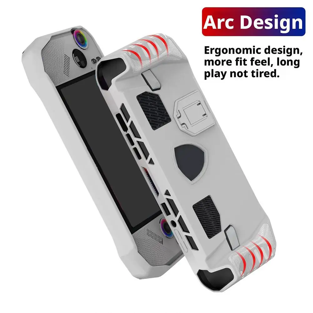 For MSI Claw 8 Ryzen Edition Protective Case TPU Bracket Case Game Accessory Water-proof Handheld Anti-Drop Protective C1V4