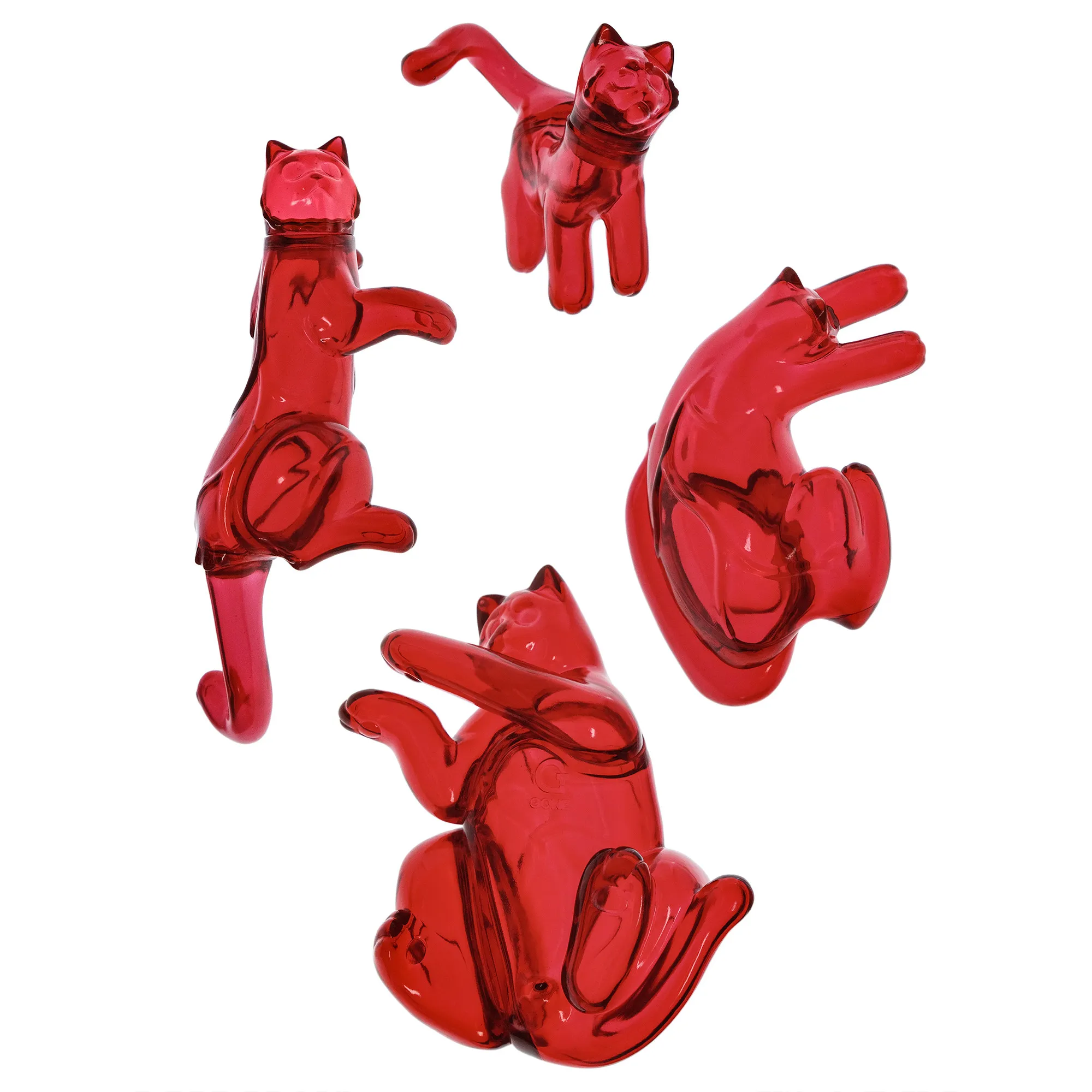 In Stock GGT LAB Transparent Cat Heart Shaped Sofubi Figurine Creative Home Desktop Decor Lovely Cat Themed Gift For Pet Lovers