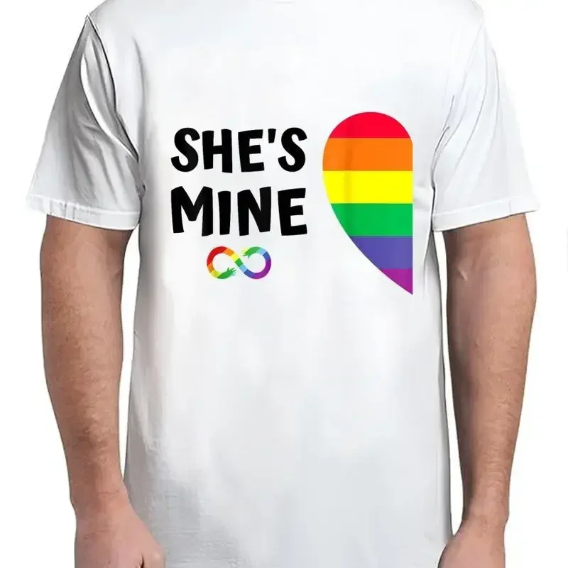 Im Hers Shes Mine Matching For Pride Lesbian Couples Lgbtq Adult S 4Xl T Shirt