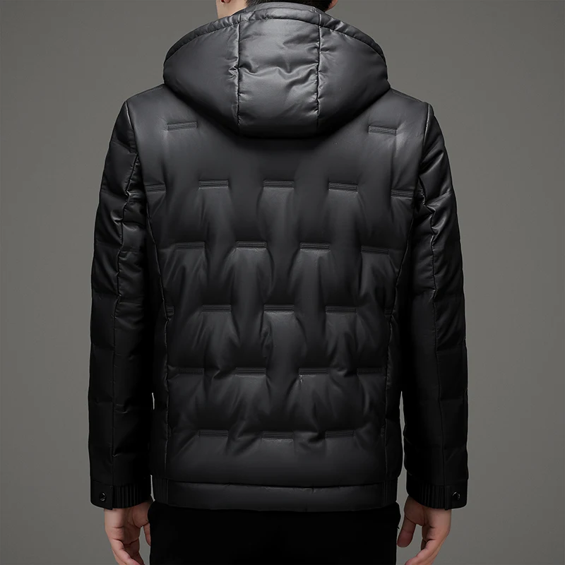 Casual 2024 Winter Men's Duck Down Jacket Outwear Loose Windproof&Waterproof Solid Warm Puffer Coats Oversized Top Down Clothing