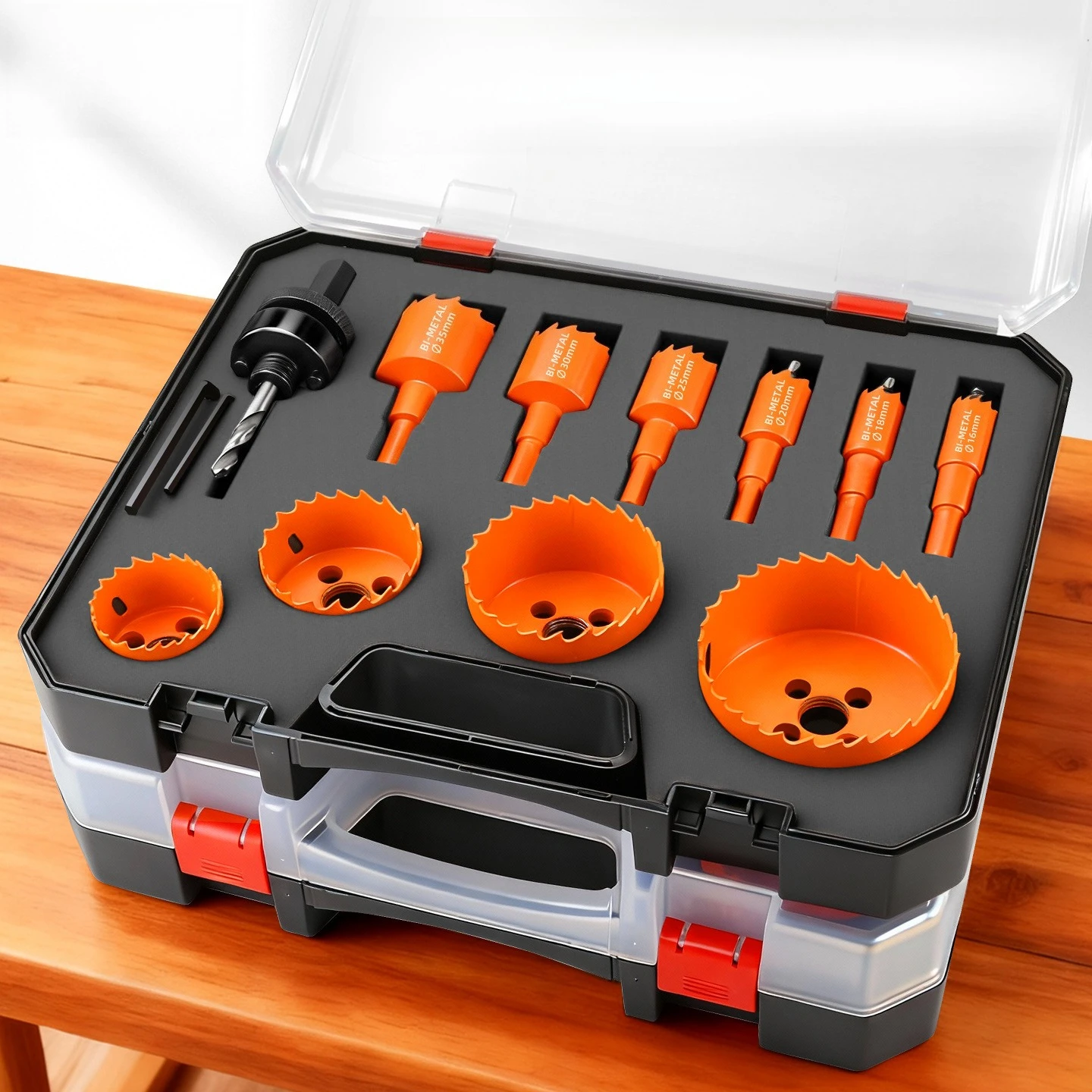 

Woodworking Hole Opener Set HSS Bi-Metal Hole Saw Drilling Hole Cutter Tools for Wood Boards / Plastic Drywall / Metal Sheet