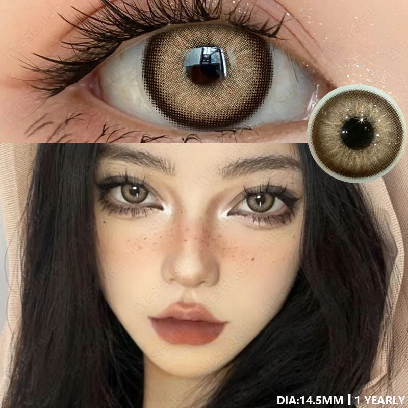 EYESHARE 1pair New Colored Contacts Lenses for Eyes Blue Lenses Green Contacts Lenses Yearly Brown Eyes Lens Fashion Gray Pupils