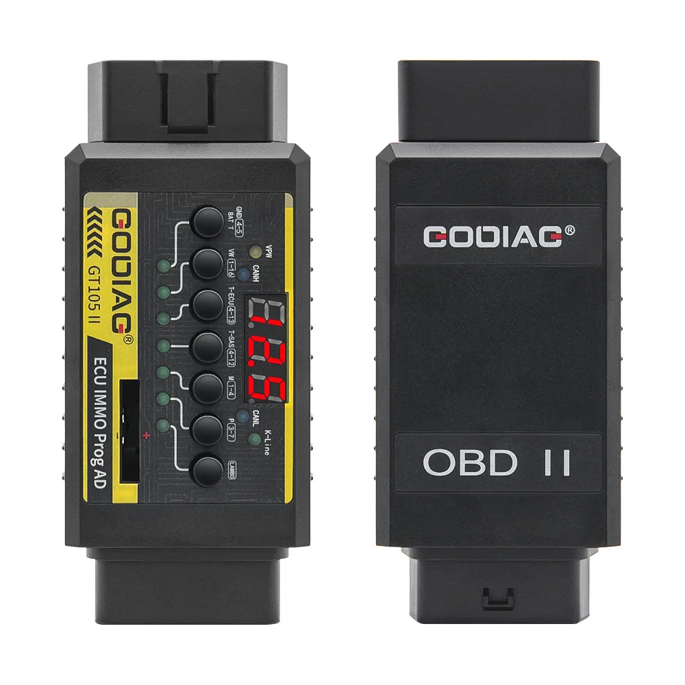 GT105 II ECU IMMO Prog AD OBD2 Break Out Box OBD Programming Adapter Box Full Protocol ECU Connector Display Vehicle Voltage