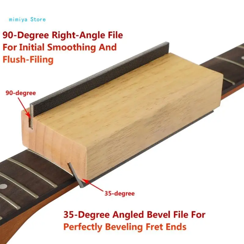 pipi Guitar Fret Beveling File for Fret End Dressing, Guitar Fret End Bevel File