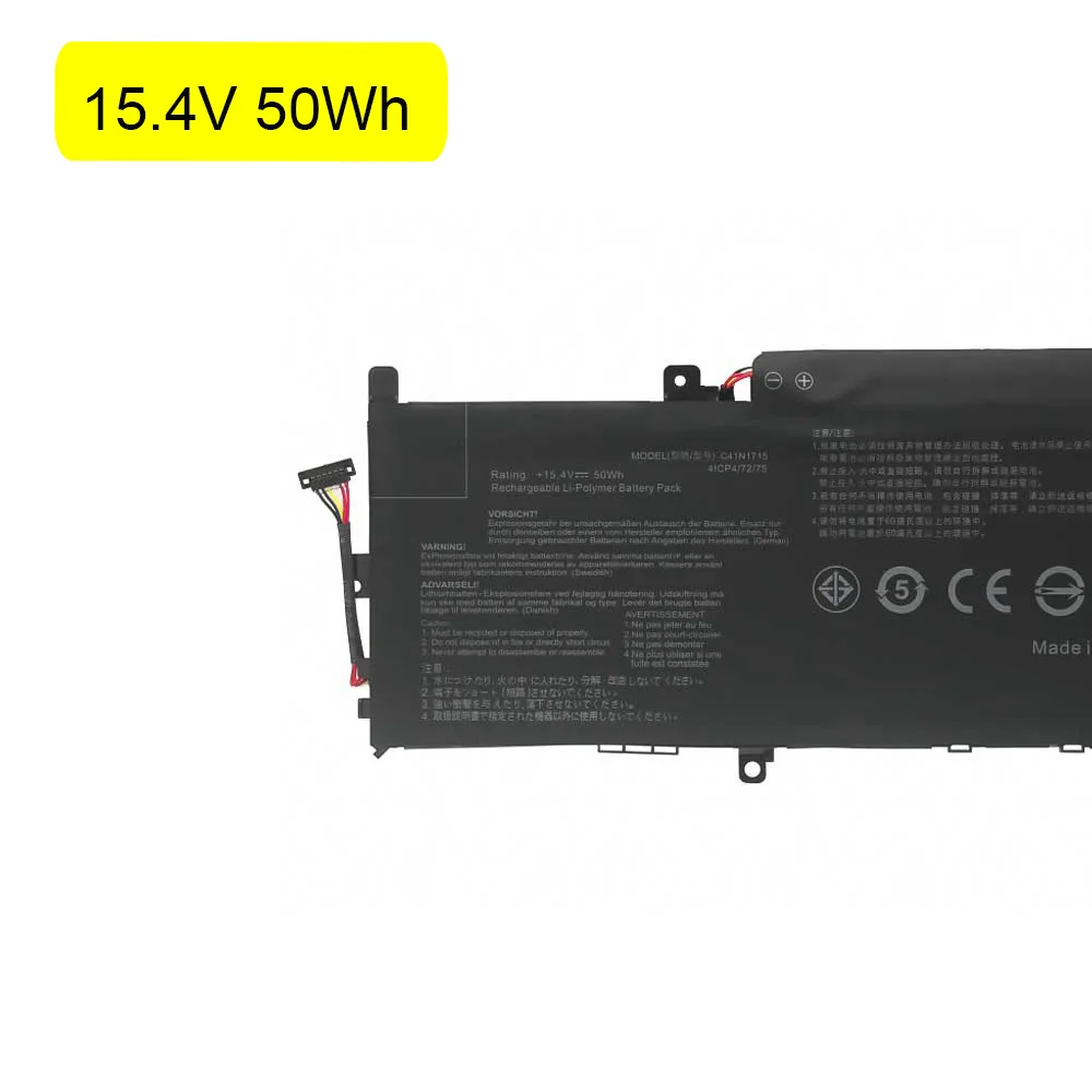 Imagem -05 - Dodomorn C41n1715 Bateria do Portátil para Asus Zenbook 13 Ux331ua Ux331un Ux331fn U3100fn U3100un Série 4icp4 72 75 15.4v 50wh