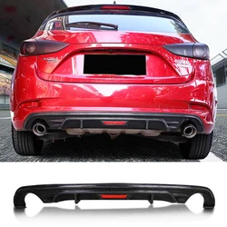 For Hatchback Mazda3 Axela Accessories Car Rear Bumper Split Body Kit Spoiler Diffuser Modification PP Plastic Rear Lip 2017 -18