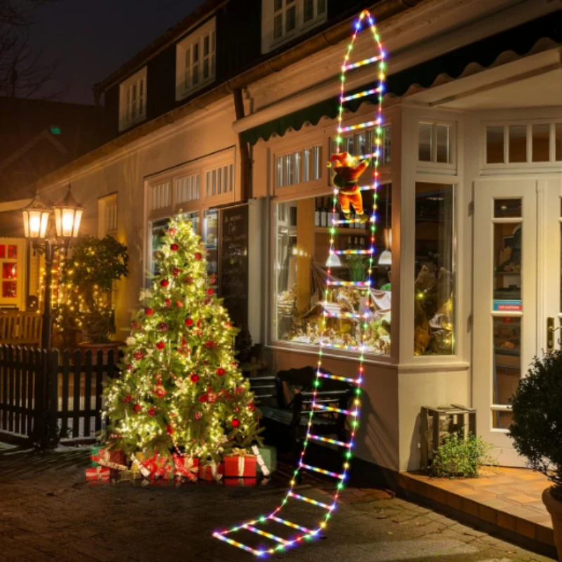 Lumière LED d'escalade pour père noël, prise USB, 8 Modes de clignotement, décoration de fête pour la maison, fenêtre murale d'arbre de noël