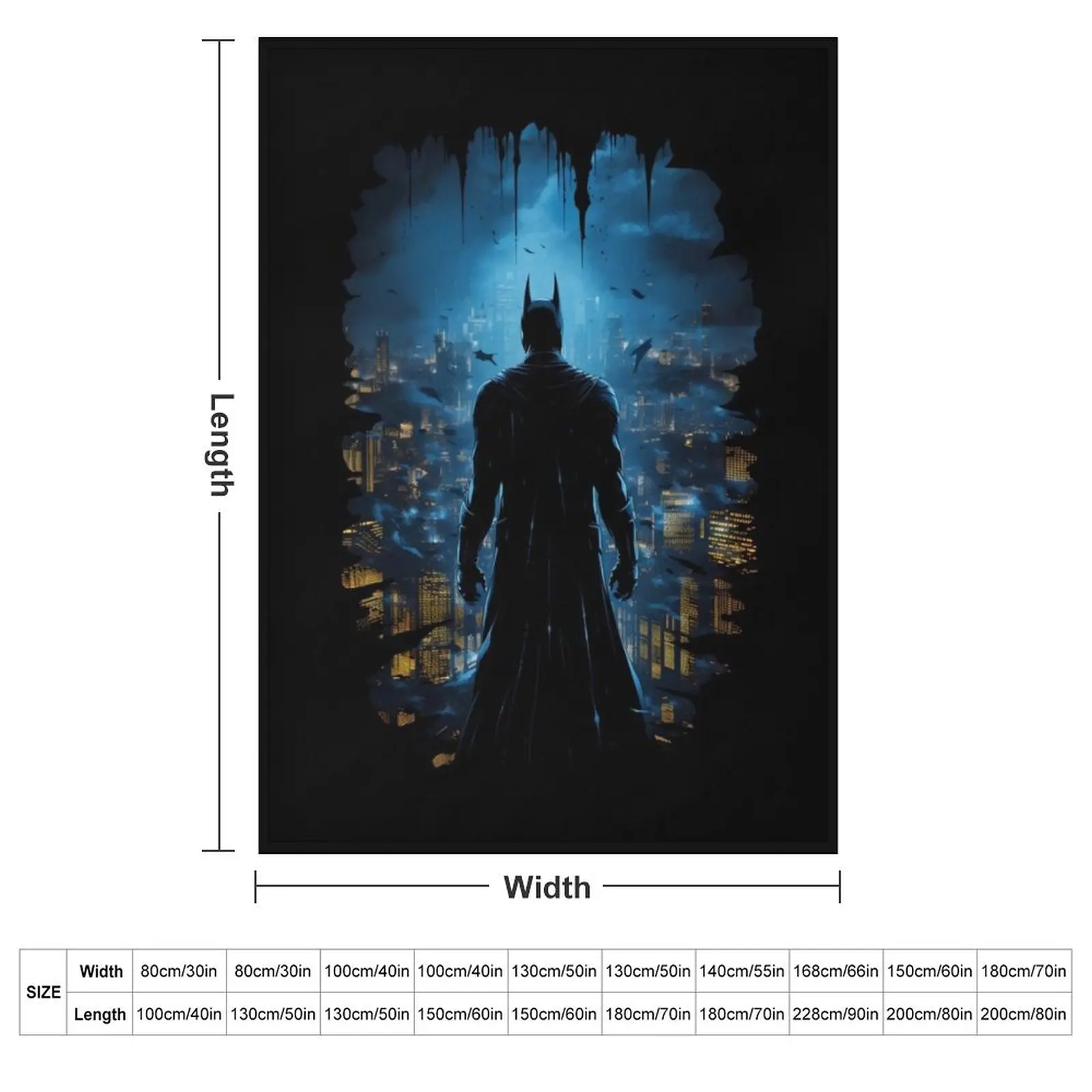 A Vigilante Guards the Night - Silhouette - Hero Throw Blanket Luxury St anime Summer Beddings Hairys for babies Blankets