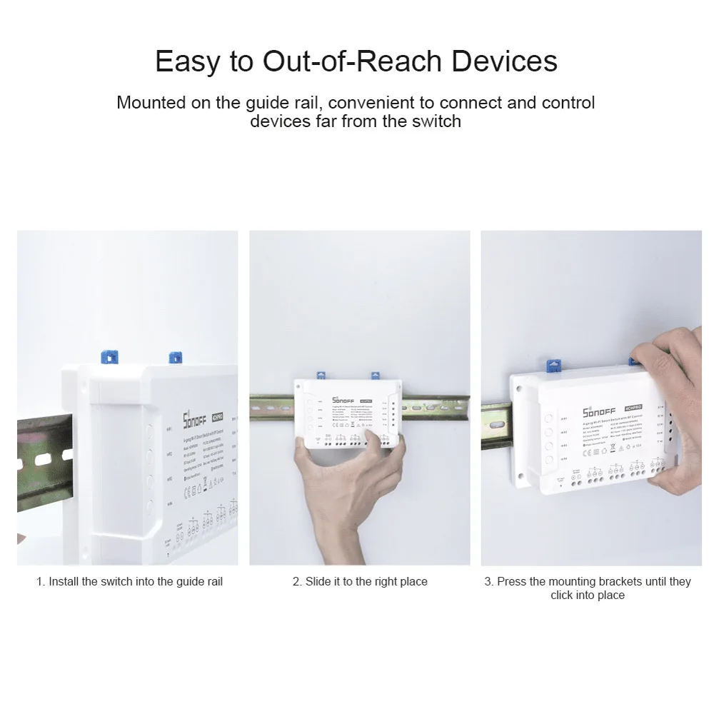 Smart Switch SONOFF 4CH R3/4CH PRO R3 WiFi 4 Gang Wireless Switch CountdownTiming Remote Control Home Automation Via Ewelink APP