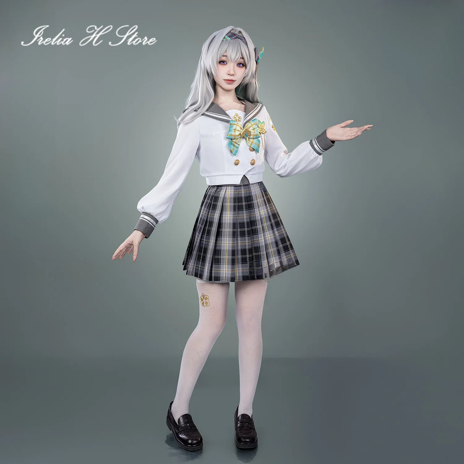 

Irelia H Firefly From Honkai: Star Rail Cosplay Costume Game Firefly Spring Hand Letter JK Dress Women