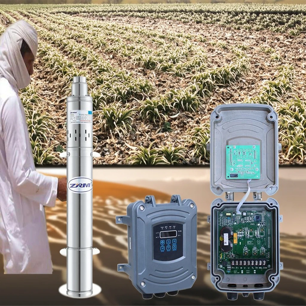

Pump Solar Powered OEM Customizable 100 m Deep Well Solar Water Pump Kit 3 Inch Submersible DC Brushless Bore