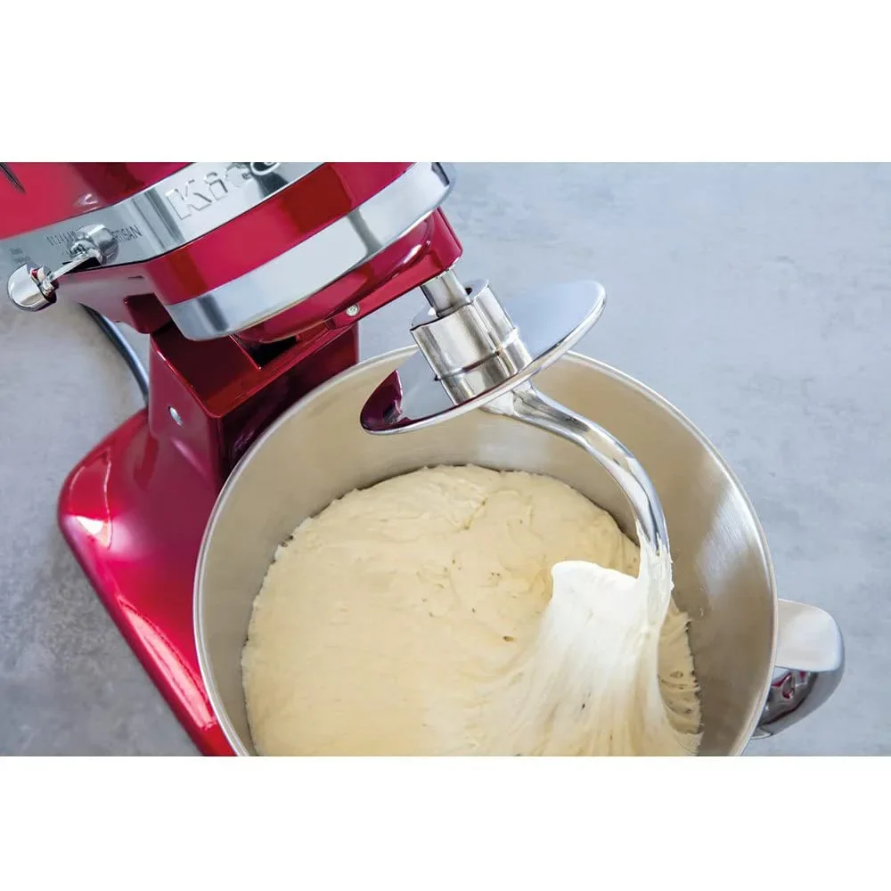 Batedor plano de aço inoxidável para batedeira KitchenAid com cabeça inclinada e 4,5-5 Qt, acessório para mistura de pastelaria