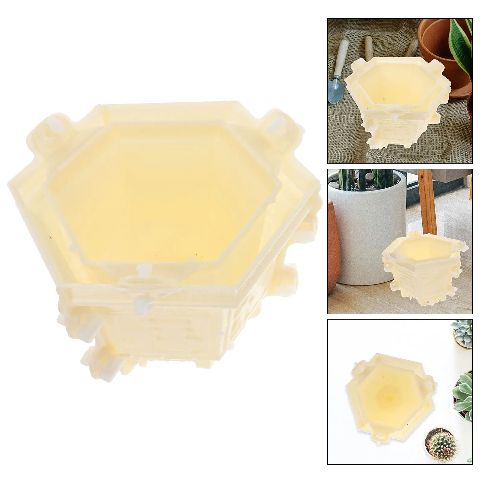 

Набор пластиковых форм для бетонных цветочных горшков и кашпо для DIY-поделок, для суккулентов, цементных и глиняных художественных проектов