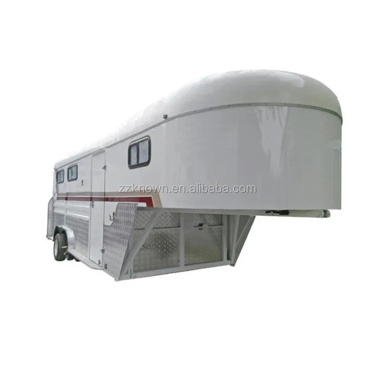 2023 3 Horse Angle Loading Gooseneck Trailer for Sale Luxury Horse Cart Trailer with Living Quarters