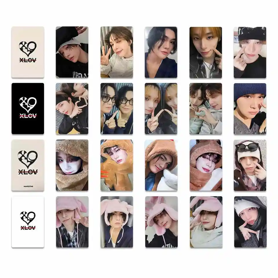 KPOP XLOV THE 1ST Single Album I'MMA BE 4Pcs/Set Glossy Photocard