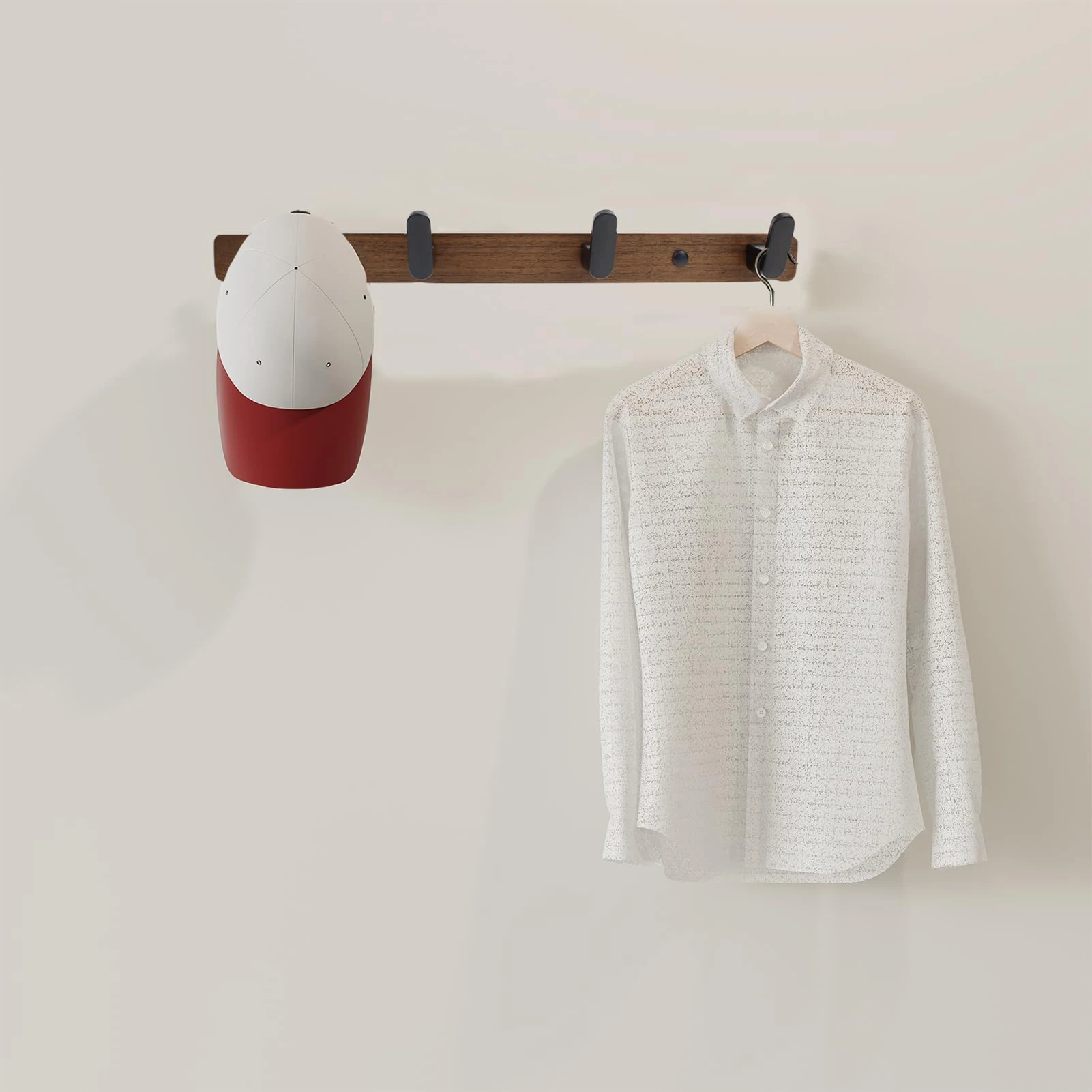 Wieszak ścienny mocny, wytrzymały organizer na ubrania, torby, biżuterię, gumki do włosów, kapelusze, parasole, 1 szt.