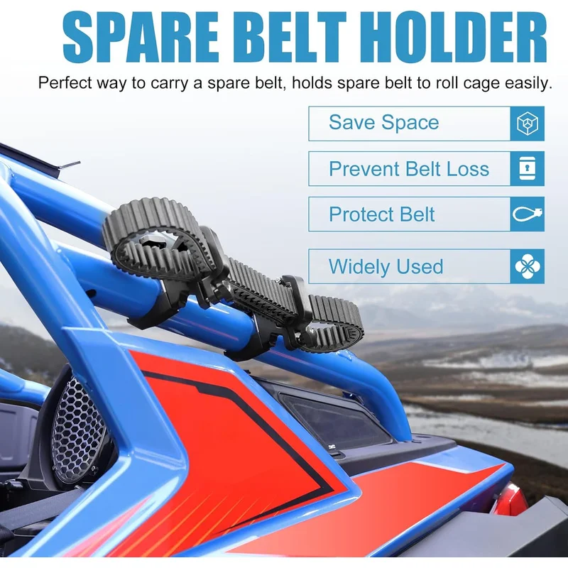 High Quality 2Pcs UTV Drive Belt Holder, Roll Cage Mounted SXS Component