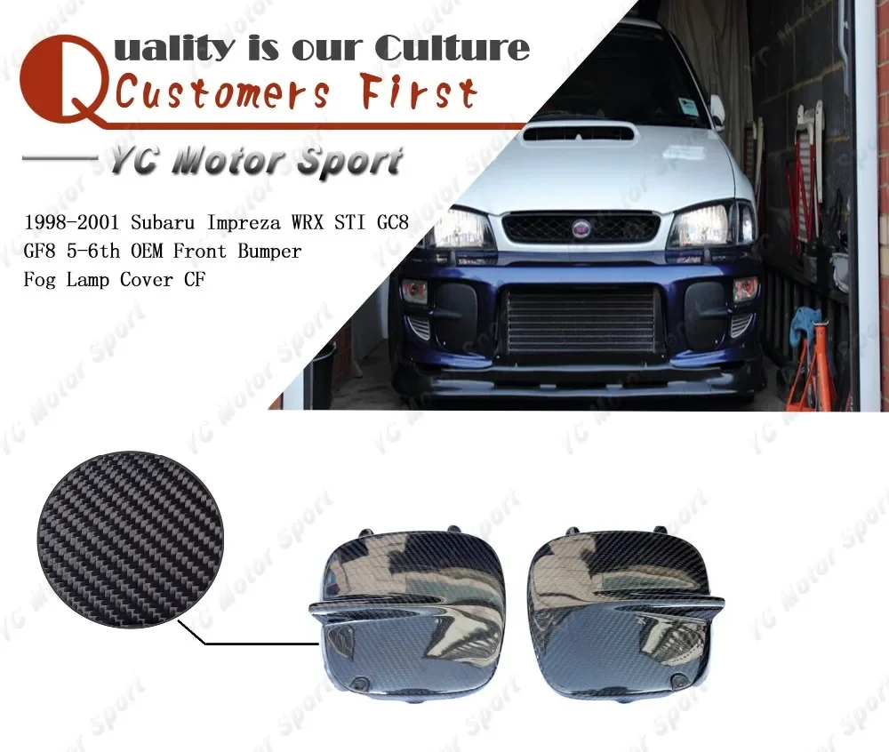 

Car Accessories Carbon Fiber Fog Lamp Cover Fit For 1998-2000 Impreza WRX STI GC8 GF8 5-6th OEM Front Bumper Fog Lamp Cover