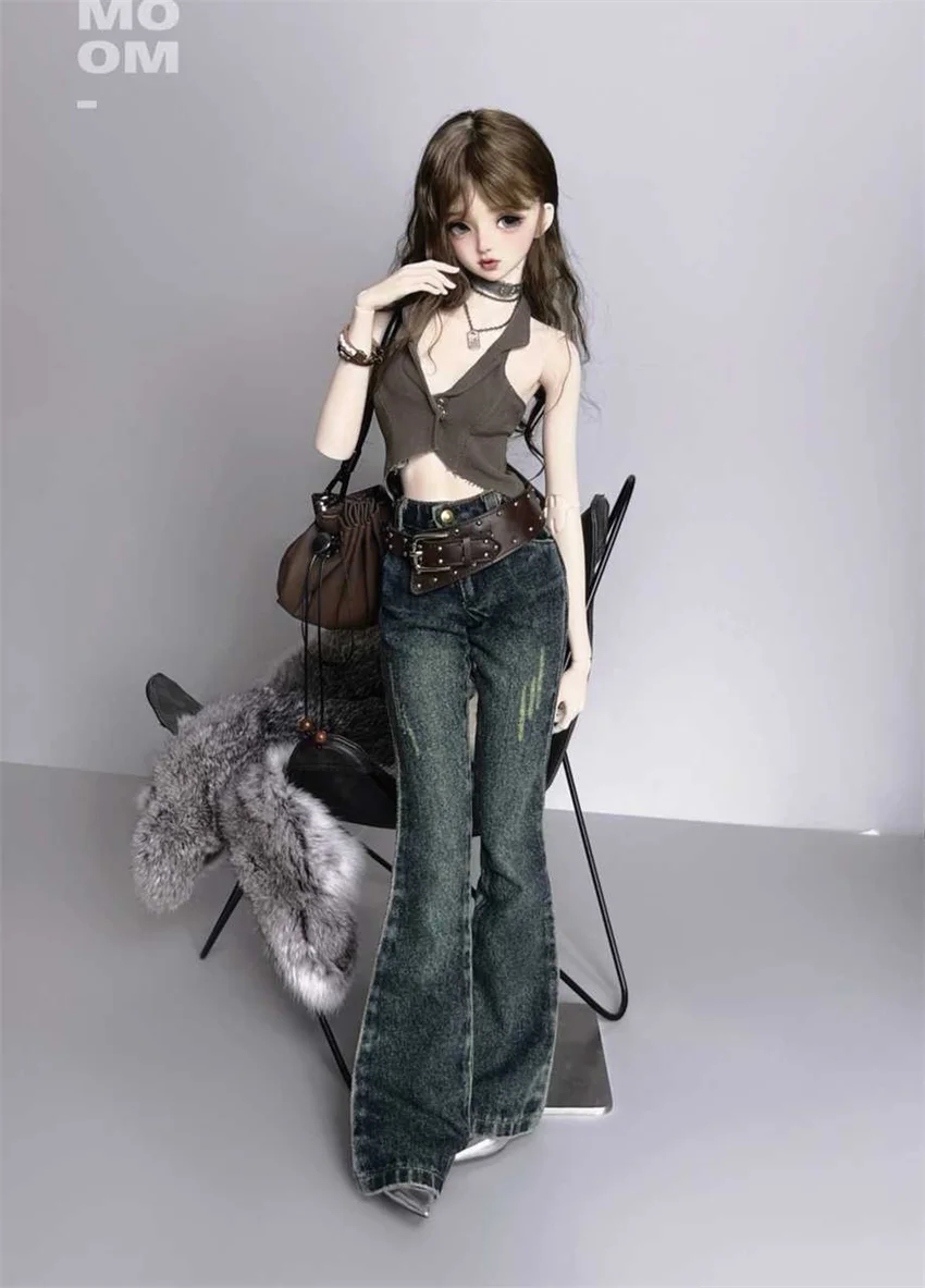 Bjd Puppen kleider 1/Denim Serie Retro Wash Micro, Jeans mit weitem Bein bjd Puppen zubehör (keine Puppe)