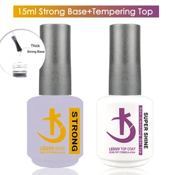 KODI JYJ Latest Strong Base and Top Coat Gel Polish 15ml Thick uv Rubber Base Varnish Hybrid Nail Art Semipermanent Nail Polish