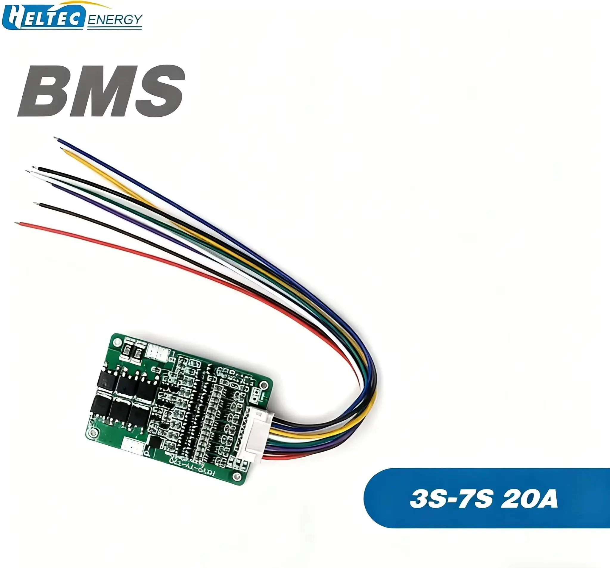 Heltec 3S-7S BMS 20A 18650 Lithium Battery Protection Board 12.6V-29.4V Pack Balancer with Heatsink