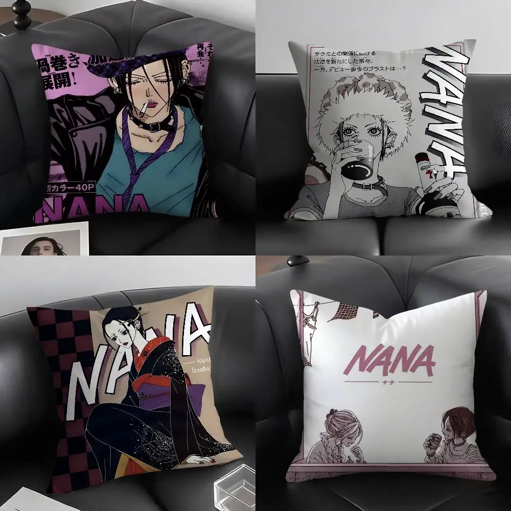 Arrival N-Nana Anime Pillow Case Home Dorm Chair Back Short Plush Double-sided Printing Office Nap Time Cushion Cover