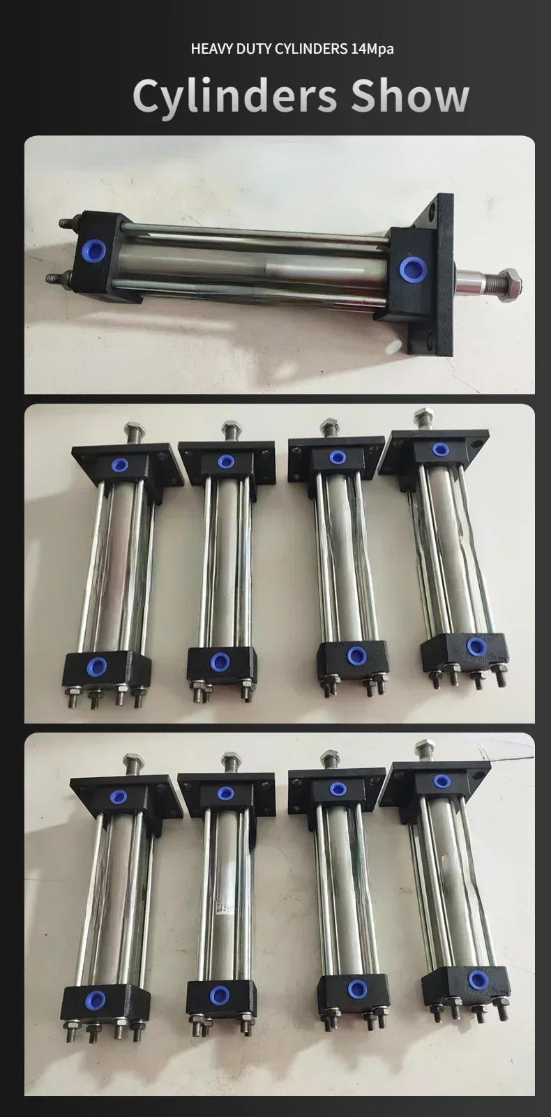 Single-Action Stainless Steel Cylinder Flange Hydraulic Cylinder