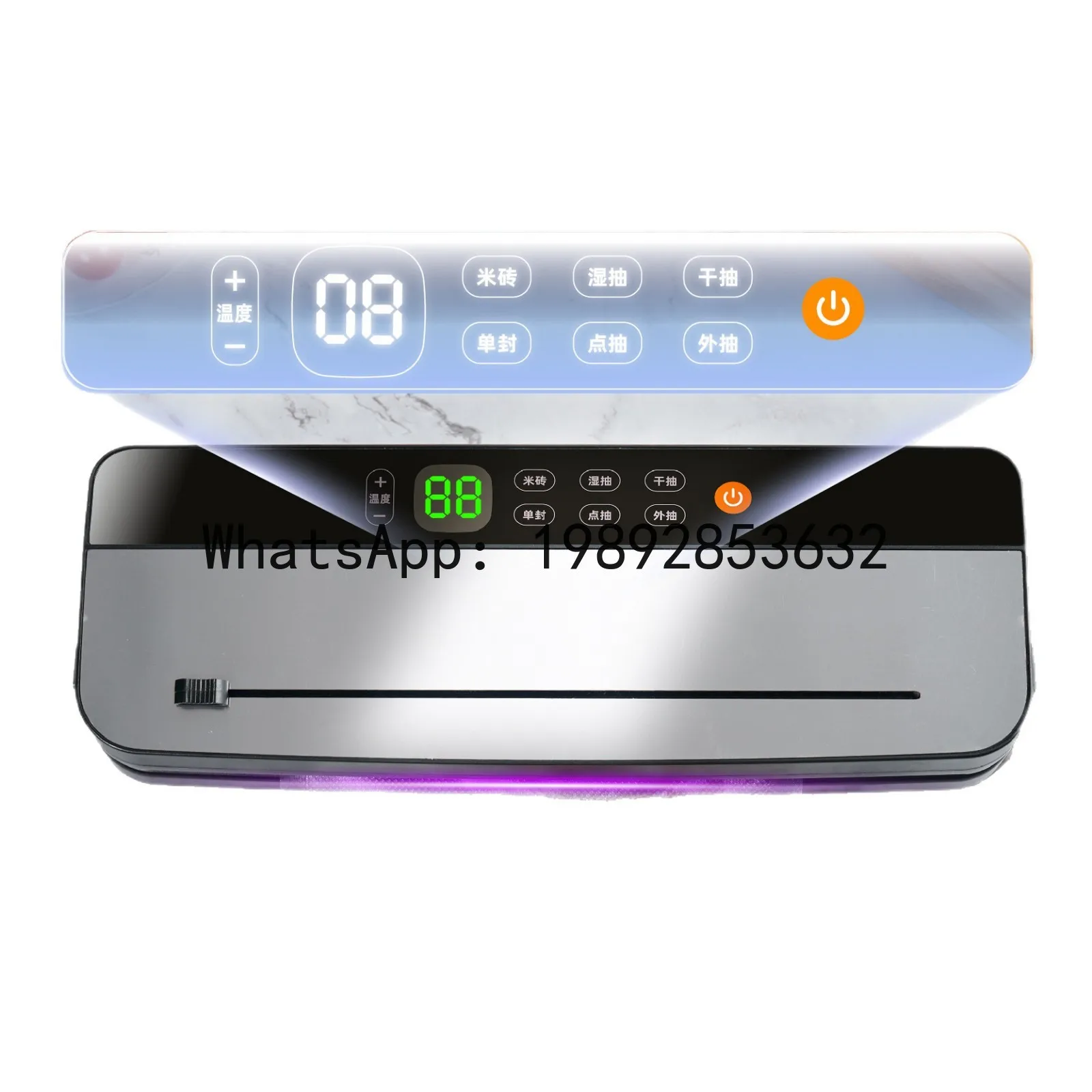 Stainless steel uv vacuum sealer - compact home food preservation machine with external cutter