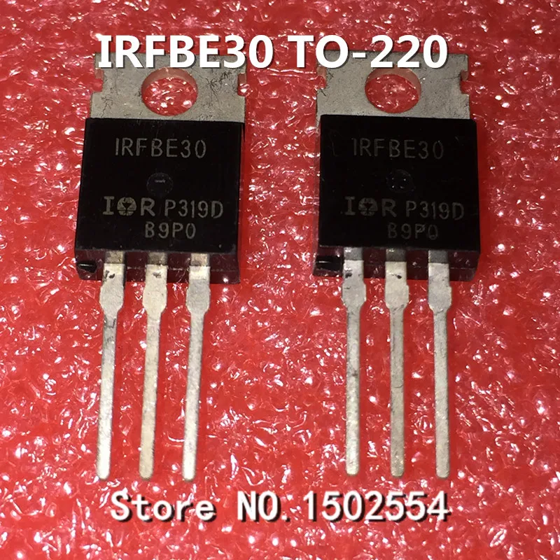 10PCS/LOT IRFBE30PBF  IRFBE30 TO-220 Field effect  800V4A