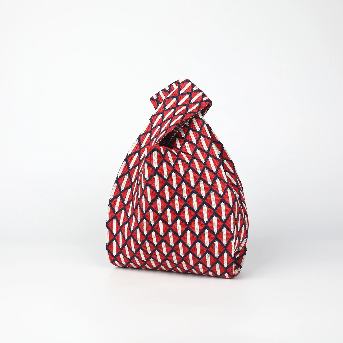 Contrast Color Dense Short Line Knitted Handbag, Lightweight Soft Foldableable Fabric, Easier to Go Out, Durable and Strong Shoulder Strap Handbag, Suitable for Commuting, Travel, Vacation Wear and Photo Taking